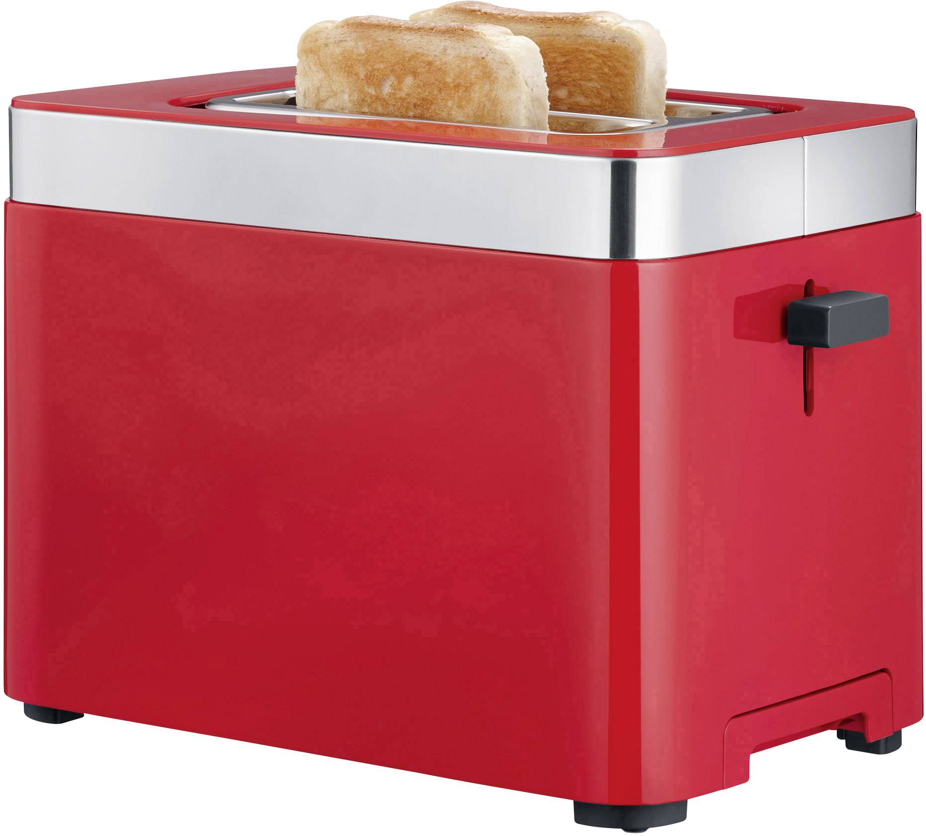 Graef TO63EU Toaster mit Brötchenaufsatz Rot, Edelstahl