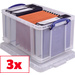 Really Useful Box Aufbewahrungsbox 48C Transparent 48l (B x H x T) 610 x 315 x 402mm 3St.