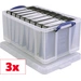 Really Useful Box Aufbewahrungsbox 64C Transparent 64l (B x H x T) 710 x 310 x 440mm 3St. Really Useful Box Aufbewahrungsbox 64C Transparent 64l (B x H x T) 710 x 310 x 440mm 3St.