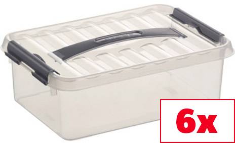 Helit Aufbewahrungsbox Sunware Q-line Transparent 4l (B x H x T) 200 x 100 x 300mm 6St.