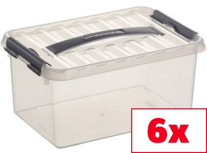 Helit Aufbewahrungsbox Sunware Q-line Transparent 6l (B x H x T) 200 x 140 x 300mm 6St.