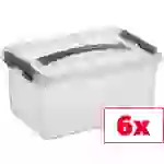 Helit Aufbewahrungsbox Sunware Q-line Transparent 6l (B x H x T) 200 x 140 x 300mm 6St. Helit Aufbewahrungsbox Sunware Q-line Transparent 6l (B x H x T) 200 x 140 x 300mm 6St.