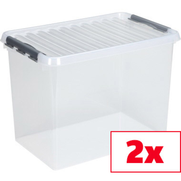 Helit Aufbewahrungsbox Sunware Q-line Transparent 62l (B x H x T) 400 x 600 x 340mm 2St.
