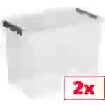 Helit Aufbewahrungsbox Sunware Q-line Transparent 62l (B x H x T) 400 x 600 x 340mm 2St. Helit Aufbewahrungsbox Sunware Q-line Transparent 62l (B x H x T) 400 x 600 x 340mm 2St.
