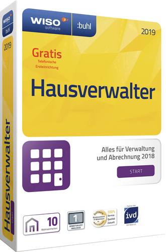 Hausverwalter 2019 Start Vollversion, 1 Lizenz Windows Finanz-Software