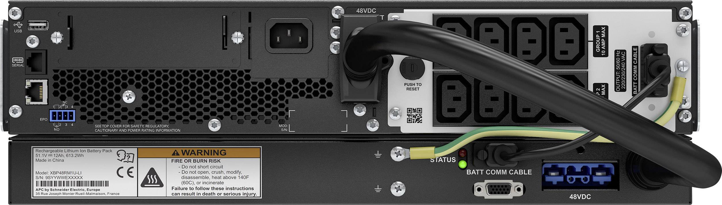 APC by Schneider Electric SRT1500UXI-LI 19 Zoll USV 1500 VA