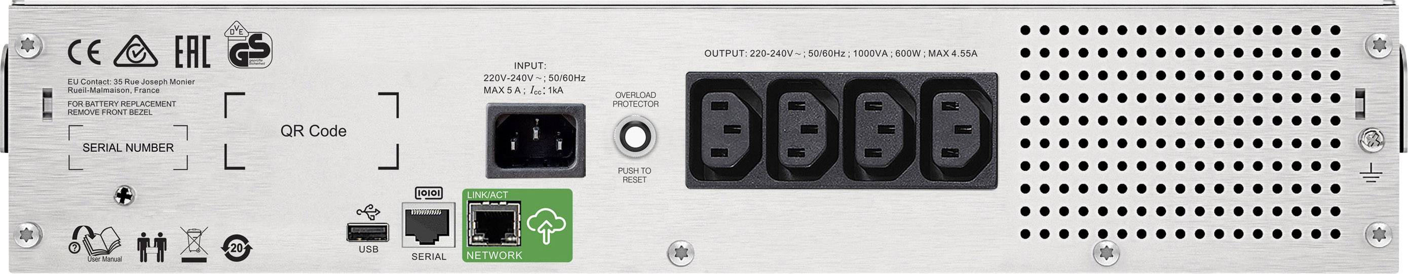 APC by Schneider Electric SMC1500I-2UC 19 Zoll USV 1440 VA