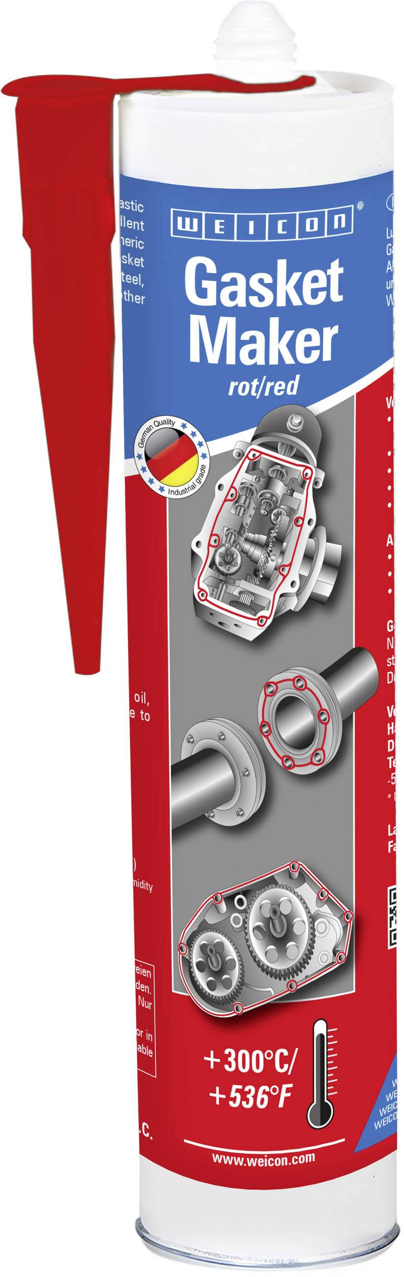 WEICON Gasket Maker Dichtmasse Herstellerfarbe Rot 10049930 310 ml