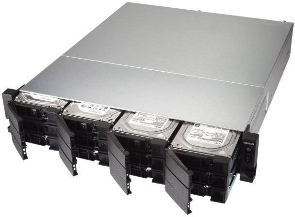 QNAP TS-1273U-RP NAS-Server Gehäuse 12 Bay 2x M.2 Steckplatz TS-1273U-RP-8G