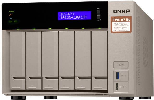 QNAP  NAS-Server Gehäuse  6 Bay 2x M.2 Steckplatz TVS-673E-4G