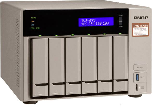 QNAP  NAS-Server Gehäuse  6 Bay 2x M.2 Steckplatz TVS-673E-4G