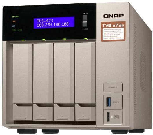 QNAP TVS-473E NAS-Server Gehäuse  4 Bay 2x M.2 Steckplatz TVS-473E-4G