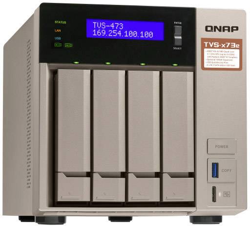 QNAP TVS-473E NAS-Server Gehäuse  4 Bay 2x M.2 Steckplatz TVS-473E-4G