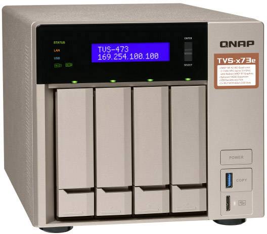 QNAP TVS-473E NAS-Server Gehäuse  4 Bay 2x M.2 Steckplatz TVS-473E-4G