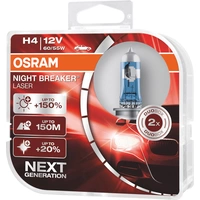 Osram Automotive 64193NL-HCB Halogen Leuchtmittel Night Breaker® Laser Next Generation H4 60/55W 12V Osram Automotive 64193NL-HCB Halogen Leuchtmittel Night Breaker® Laser Next Generation H4 60/55W 12V