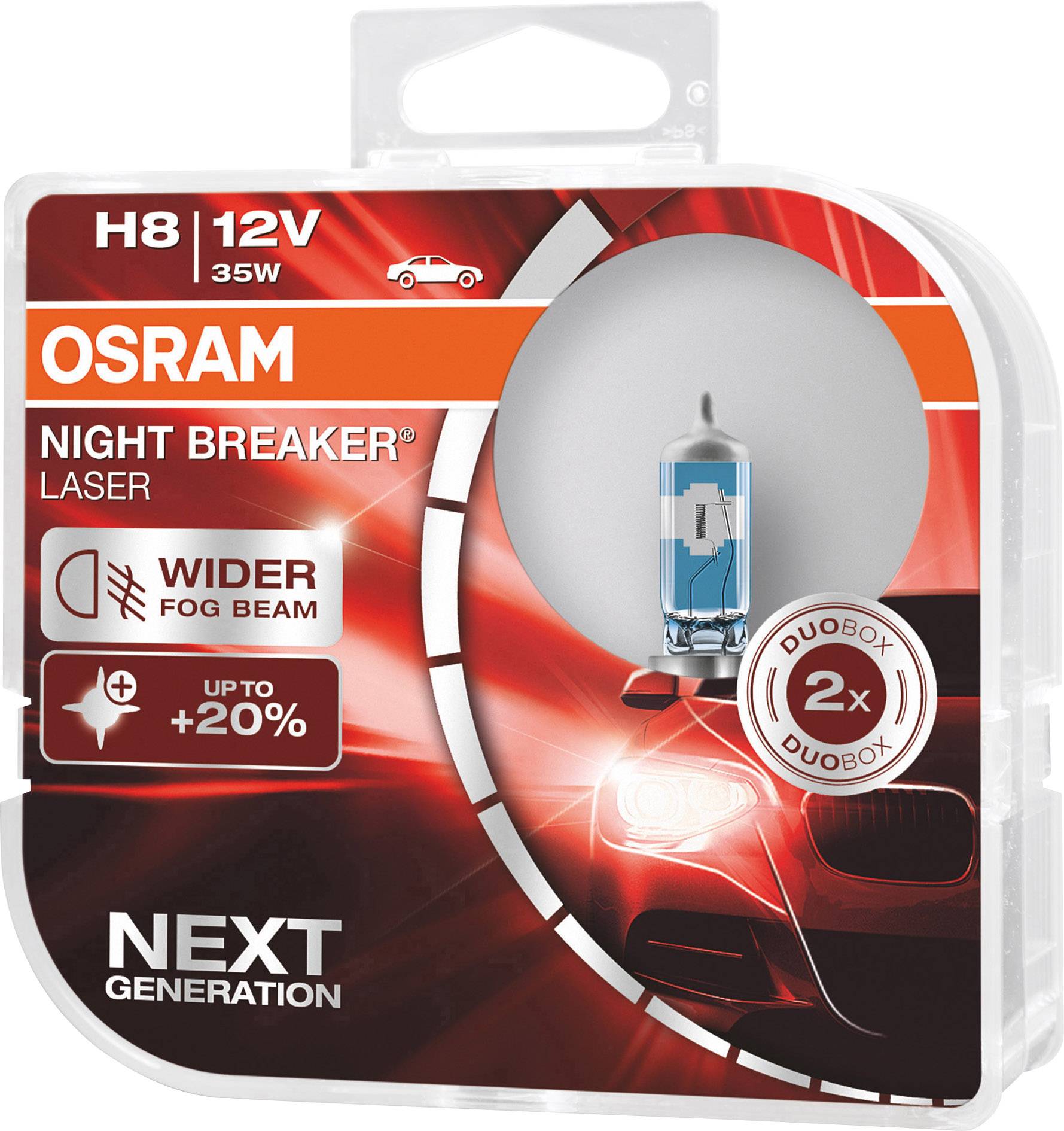 Osram Automotive 64212NL-2HB Halogen Leuchtmittel Night Breaker® Laser Next Generation H8 35W 12V