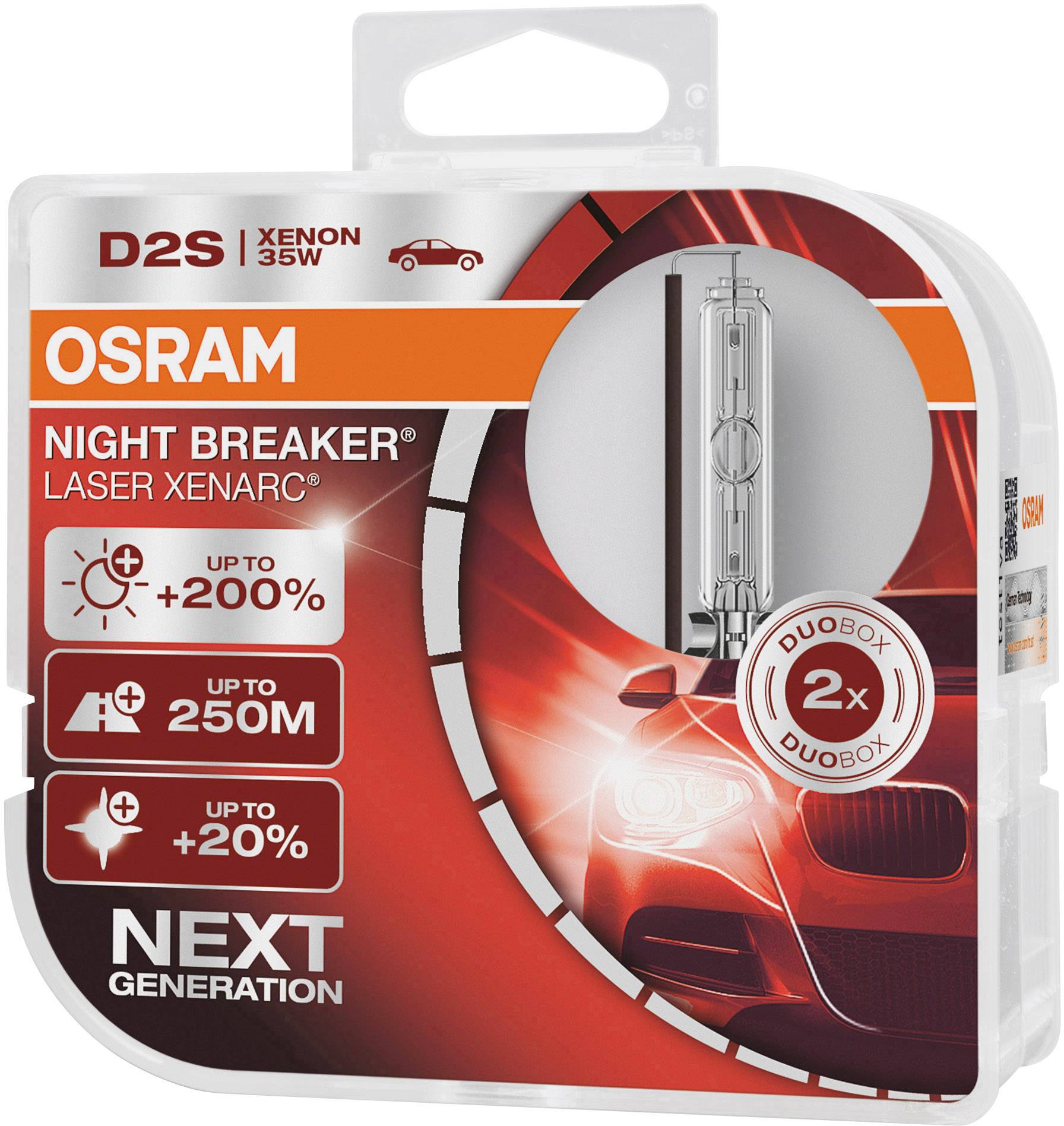 Osram Auto 66240XNL-HCB Xenon Leuchtmittel Xenarc Night Breaker® Laser D2S 35W 85V
