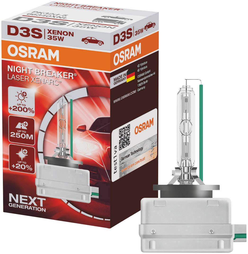 OSRAM 66340XNL Xenon Leuchtmittel Xenarc Night Breaker® Laser D3S 35 W 42 V