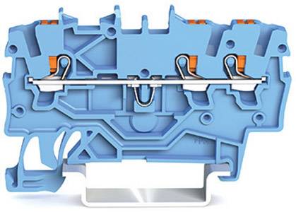 WAGO 2200-1304 Durchgangsklemme 3.50mm Push-In-Klemme Blau 100St.