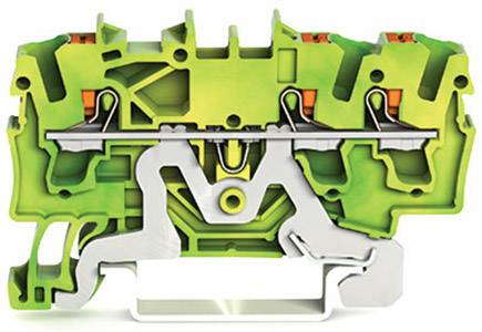 WAGO 2202-1307 Schutzleiterklemme 5.20 mm Push-In-Klemme Grün, Gelb 100 St.