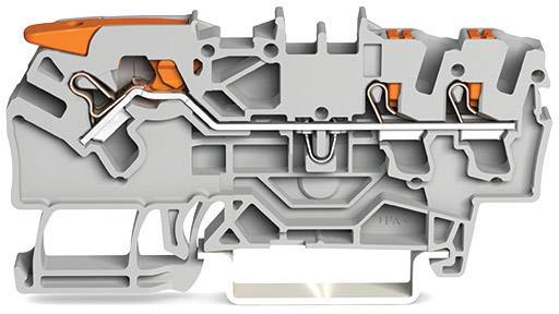 WAGO 2102-5301 Durchgangsklemme 5.20 mm Push-In-Klemme Grau 50 St.