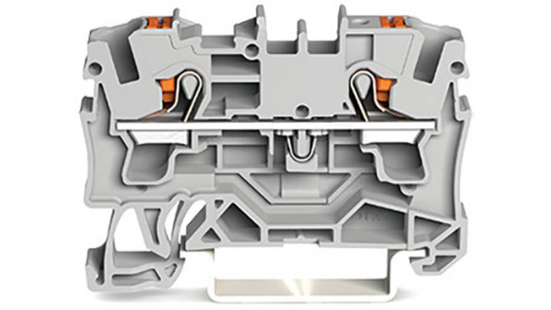 WAGO 2204-1201 Durchgangsklemme 6.20mm Push-In-Klemme Grau 50St. | voelkner