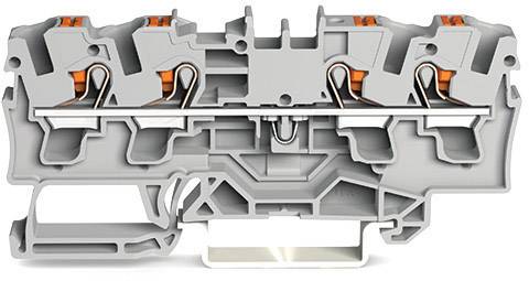 WAGO 2204-1401 Durchgangsklemme 6.20mm Push-In-Klemme Grau 50St.