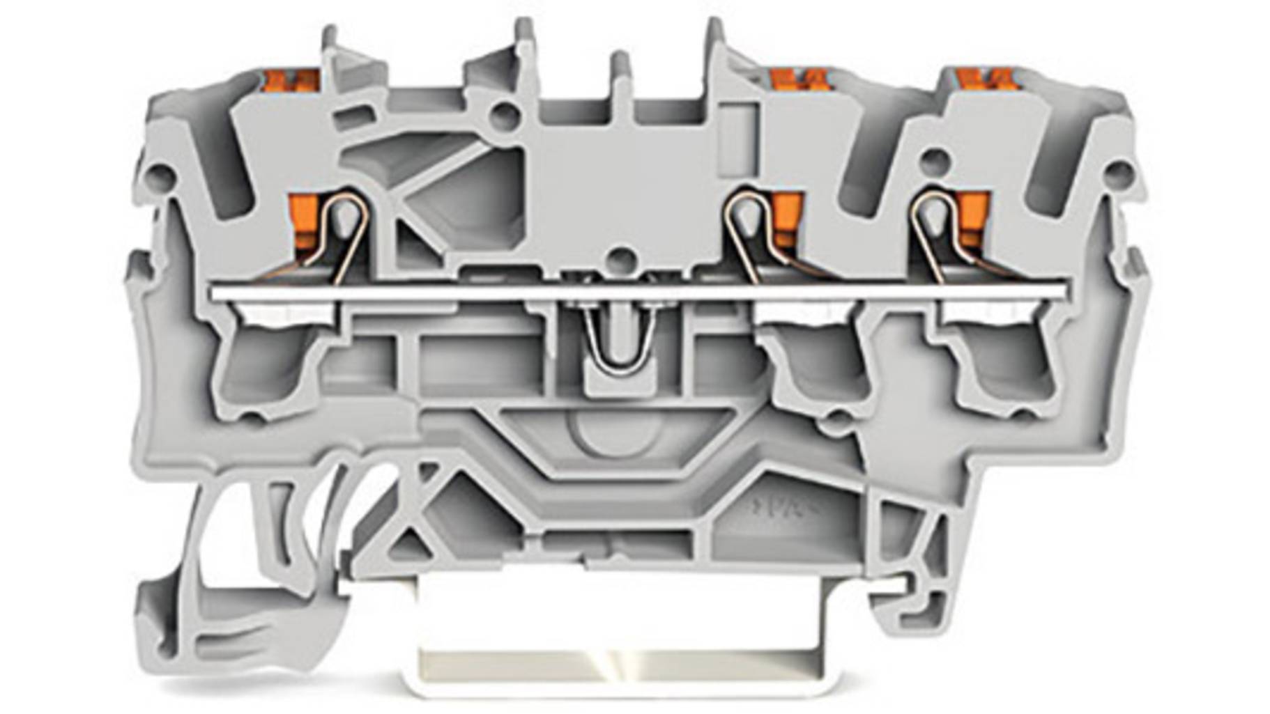 WAGO 2202-1301 Durchgangsklemme 5.20mm Push-In-Klemme Grau 100St. | SMDV