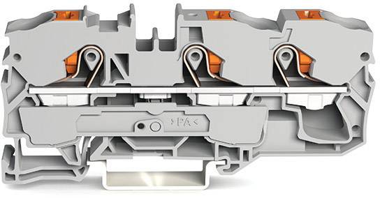 WAGO 2210-1301 Durchgangsklemme 10mm Push-In-Klemme Grau 25St.