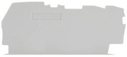 WAGO 2102-1391 - Abschluss- und Zwischenplatte, 0,8 mm, 3-Leiter-Klemmen, grau