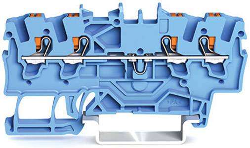 WAGO 2201-1404 Durchgangsklemme 4.20mm Push-In-Klemme Blau 100St.