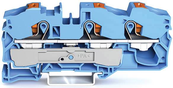 WAGO 2216-1304 Durchgangsklemme 12mm Push-In-Klemme Blau 20St.
