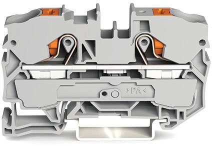WAGO 2210-1201 Durchgangsklemme 10mm Push-In-Klemme Grau 25St.