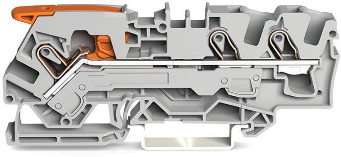 WAGO 2106-1301 Durchgangsklemme 7.50mm Push-In-Klemme Grau 25St.
