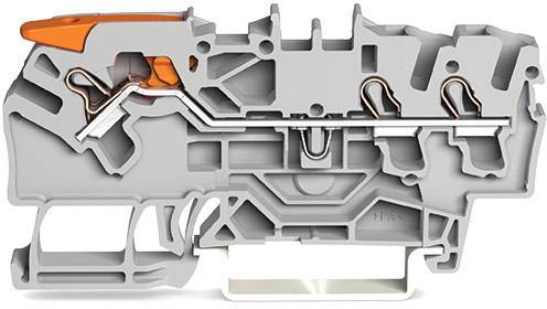 WAGO 2102-1301 Durchgangsklemme 5.20mm Push-In-Klemme Grau 50St.
