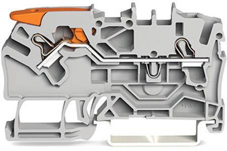WAGO 2102-1201 Durchgangsklemme 5.20 mm Push-In-Klemme Grau 50 St.