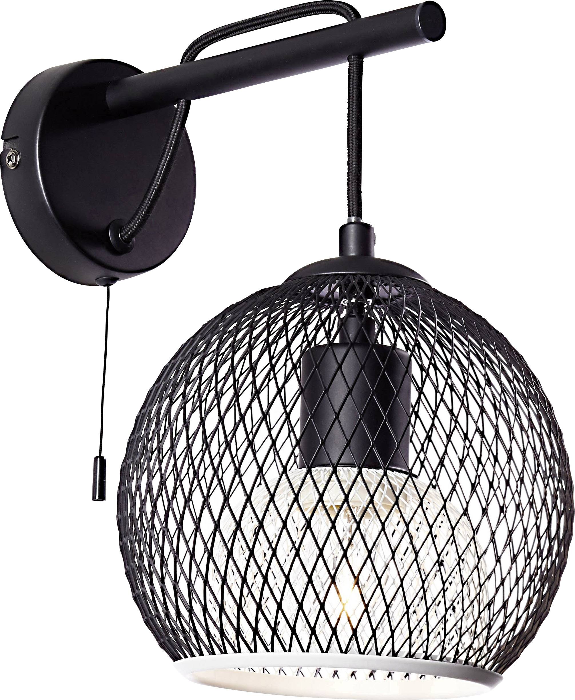 Brilliant Ashley 93716/76 Wandleuchte E27  60 W LED Schwarz, Weiß