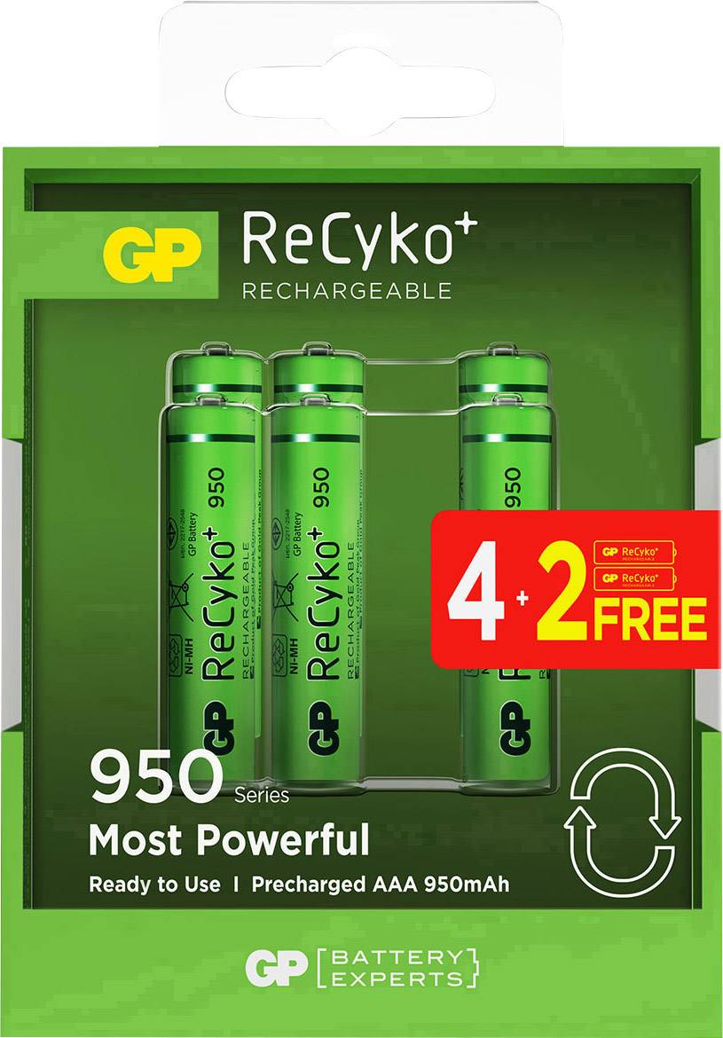 GP ReCyko+ Micro-Akku 950 mAh, 4+2