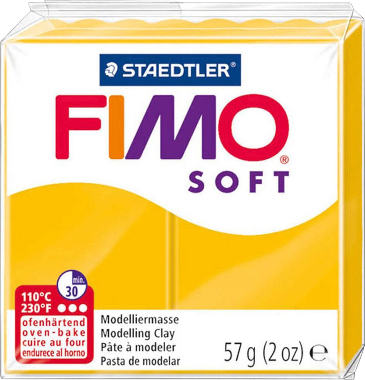 FIMO soft - Modellierton - Gelb - 110 °C - 30 min - 56 g - 55 mm