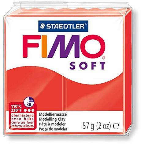 FIMO soft - Modellierton - Rot - 110 °C - 30 min - 56 g - 55 mm