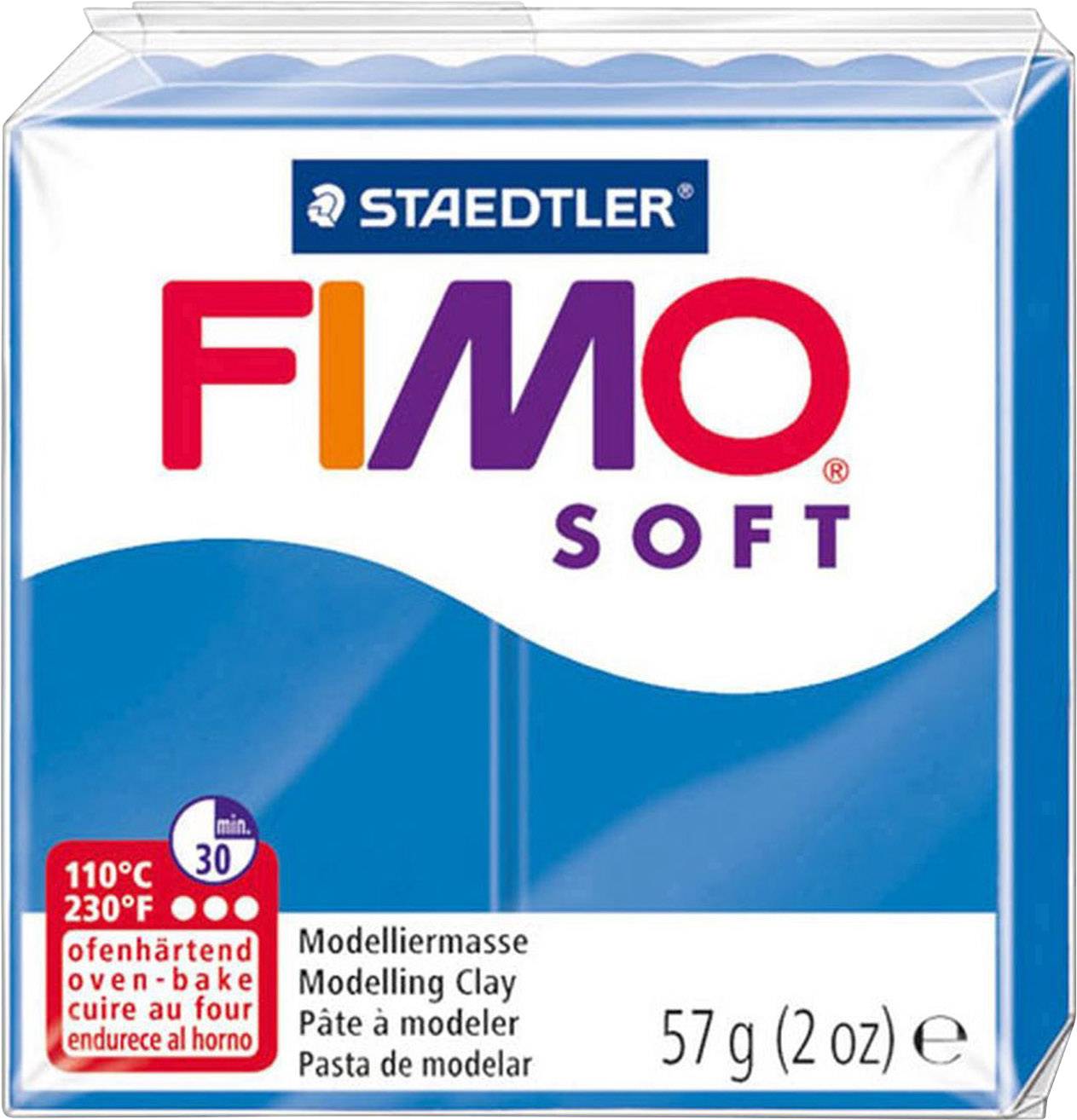 FIMO soft - Modellierton - Blau - 110 °C - 30 min - 56 g - 55 mm