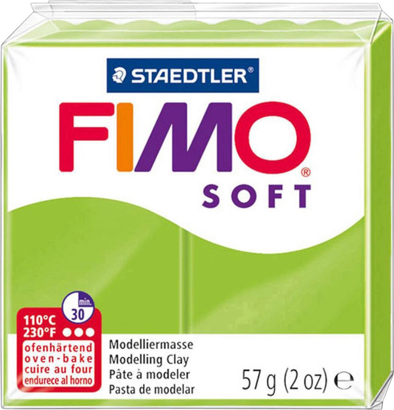 FIMO soft - Modellierton - Grün - 110 °C - 30 min - 56 g - 55 mm