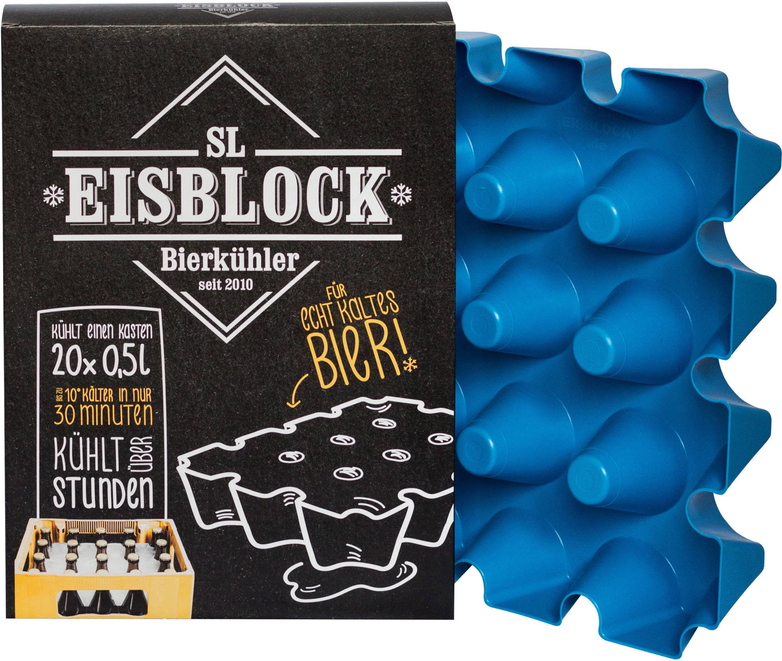SL Eisblock 20x0,5l Flaschenkühler Kontakt Blau