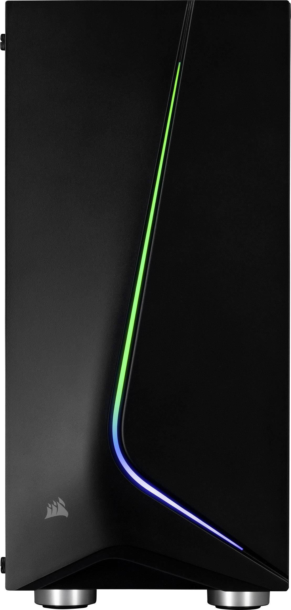 Corsair Spec-06 Tempered Glass RGB Midi-Tower PC-Gehäuse Schwarz, RGB 2 vorinstallierte Lüfter, Integrierte Beleuchtung