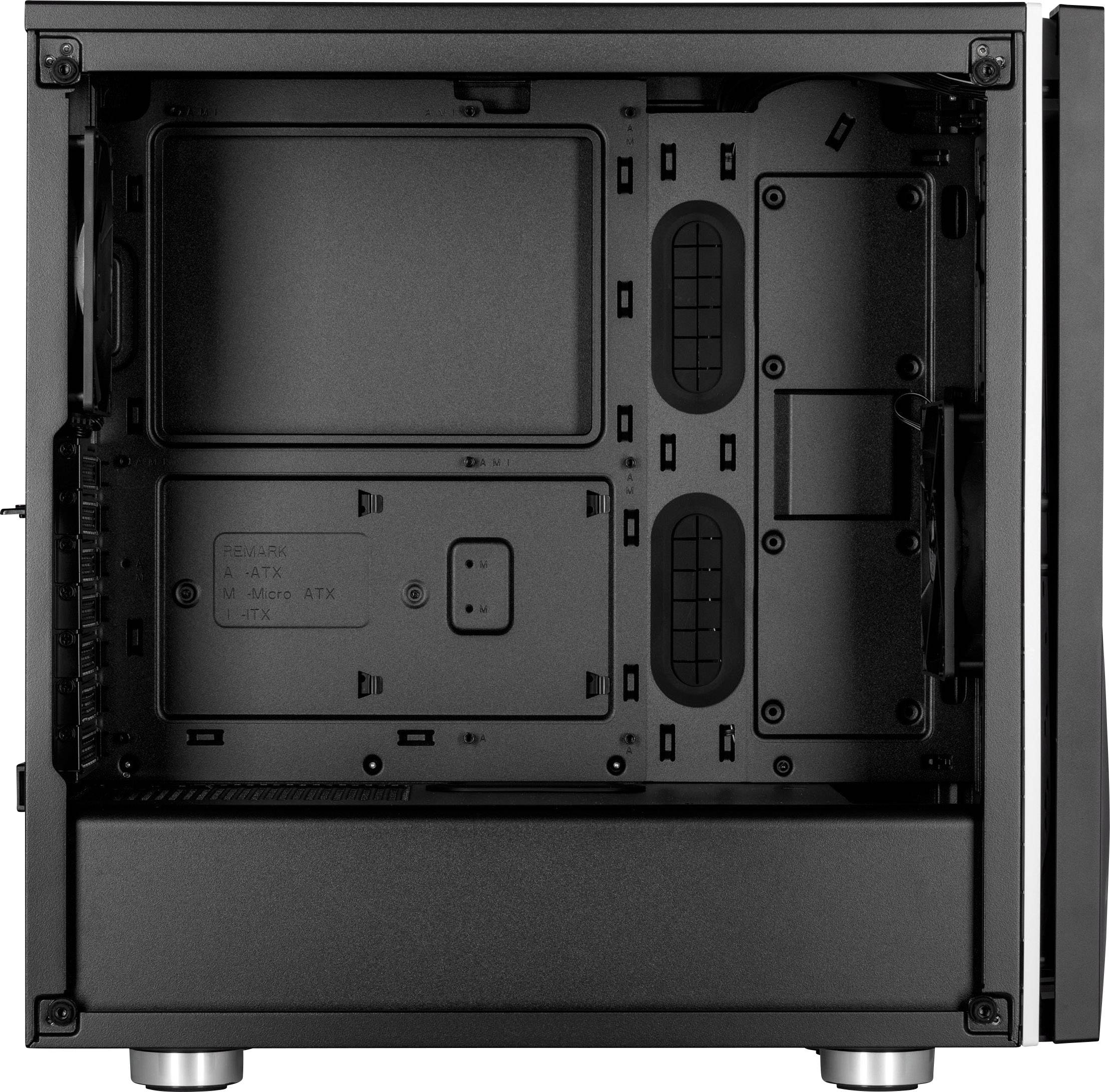 Corsair Spec-06 Tempered Glass RGB Midi-Tower PC-Gehäuse Schwarz, RGB 2 vorinstallierte Lüfter, Integrierte Beleuchtung