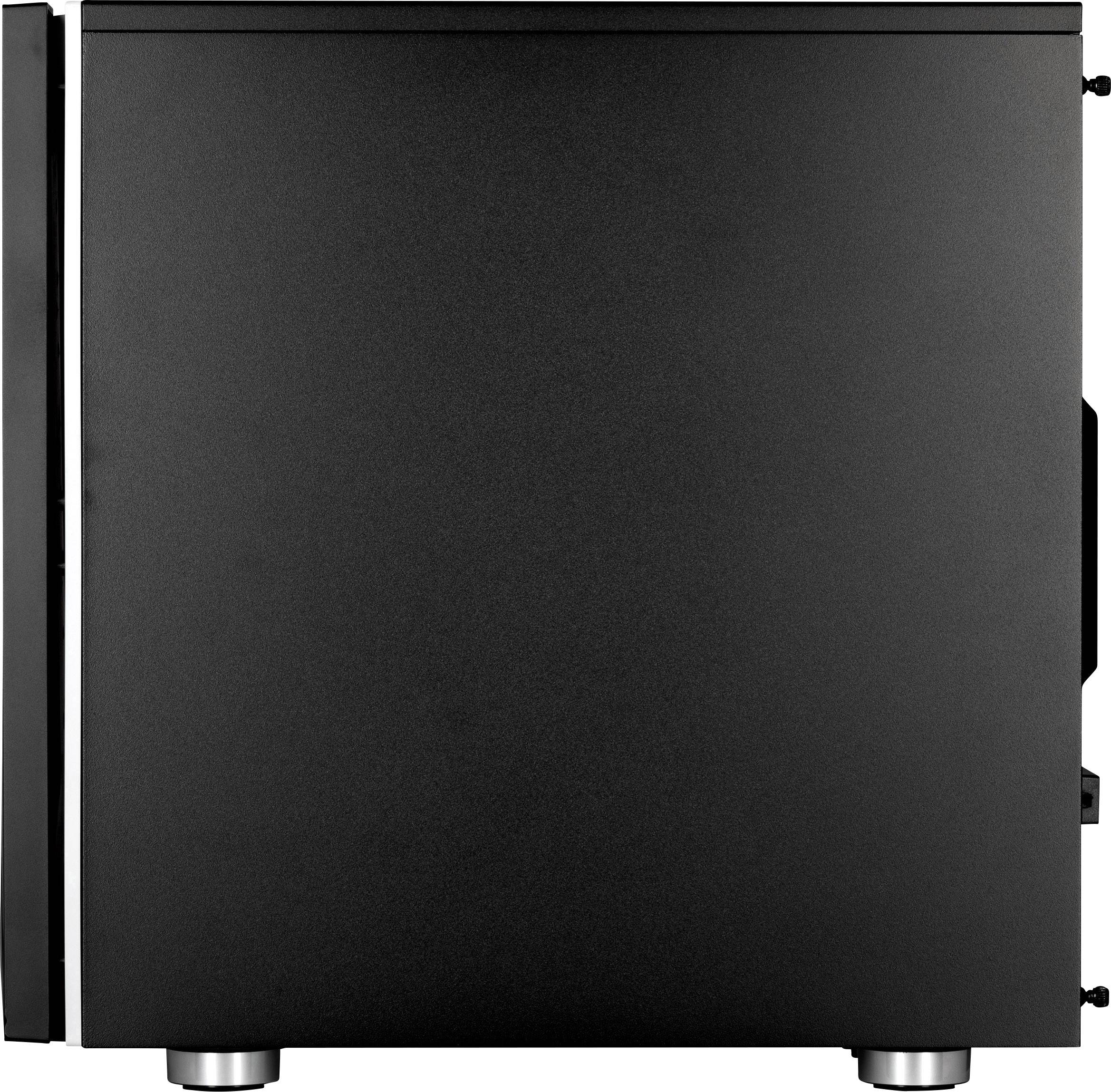 Corsair Spec-06 Tempered Glass RGB Midi-Tower PC-Gehäuse Schwarz, RGB 2 vorinstallierte Lüfter, Integrierte Beleuchtung