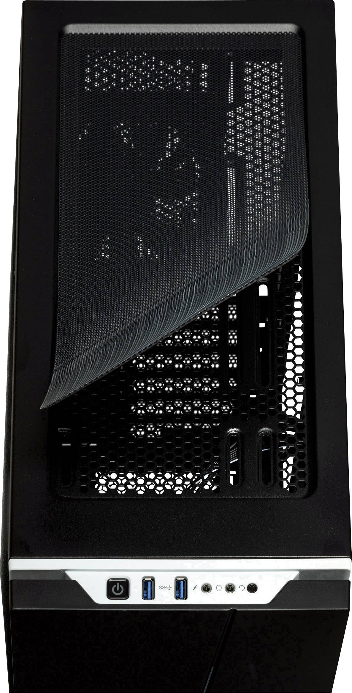 Corsair Spec-06 Tempered Glass RGB Midi-Tower PC-Gehäuse Schwarz, RGB 2 vorinstallierte Lüfter, Integrierte Beleuchtung