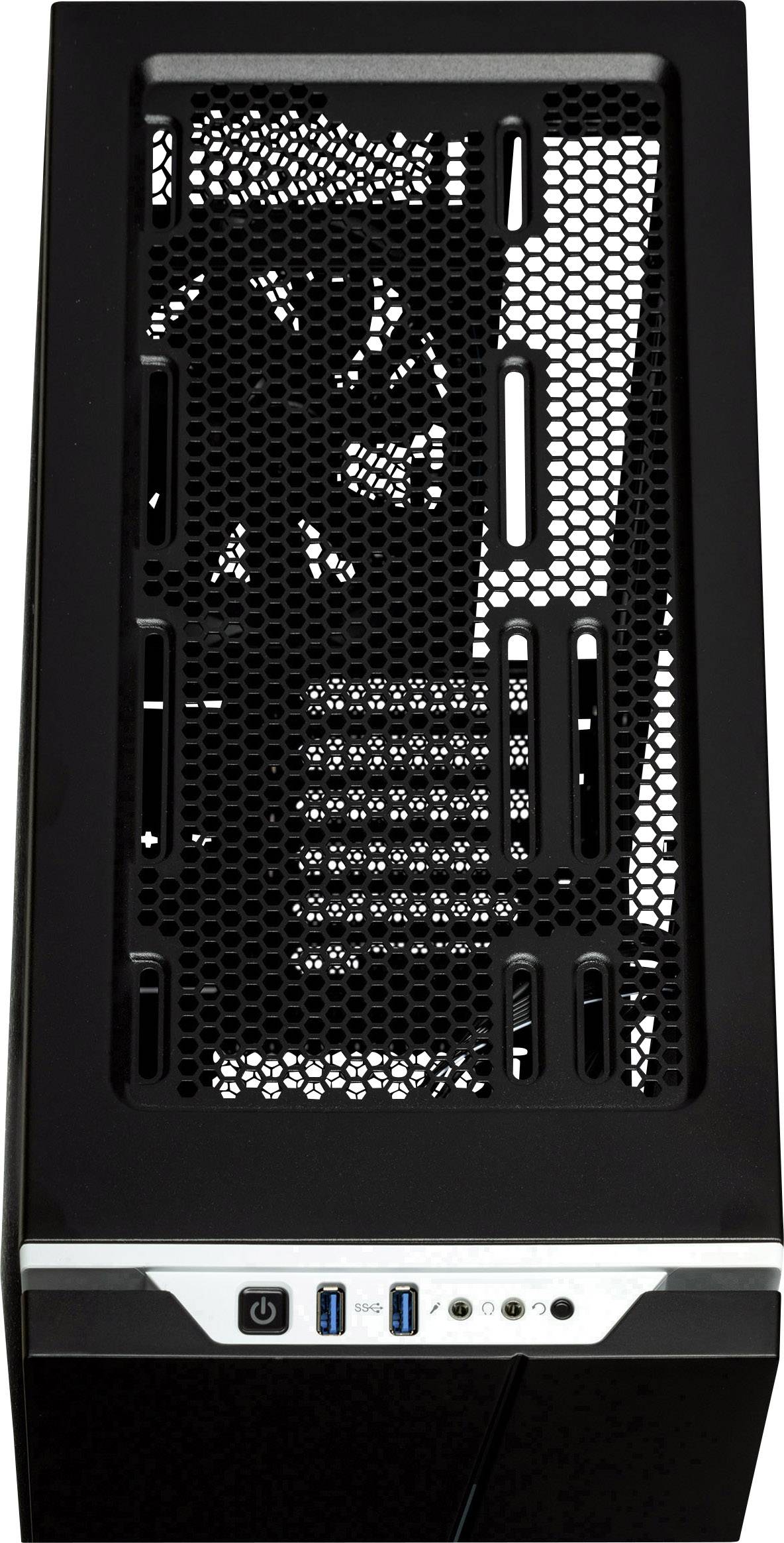 Corsair Spec-06 Tempered Glass RGB Midi-Tower PC-Gehäuse Schwarz, RGB 2 vorinstallierte Lüfter, Integrierte Beleuchtung