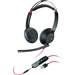 Plantronics Blackwire C5220 Telefon On Ear Headset kabelgebunden Stereo Schwarz, Rot Noise Cancelli Plantronics Blackwire C5220 Telefon On Ear Headset kabelgebunden Stereo Schwarz, Rot Noise Cancelli
