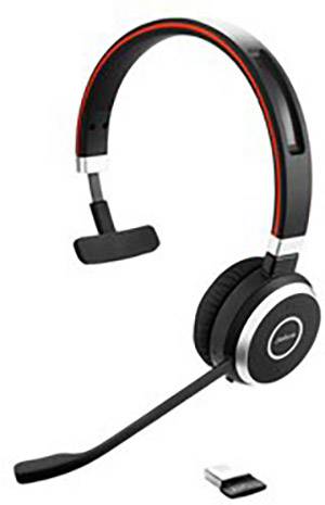 Jabra Evolve 65 UC On Ear Headset Bluetooth®, kabelgebunden Mono Schwarz, Silber Noise Cancelling Batterieladeanzeige, Mikrofon-Stummschaltung Telef